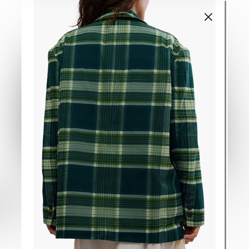 Free People Reggie Oversized Blazer | Green Combo | X-Small